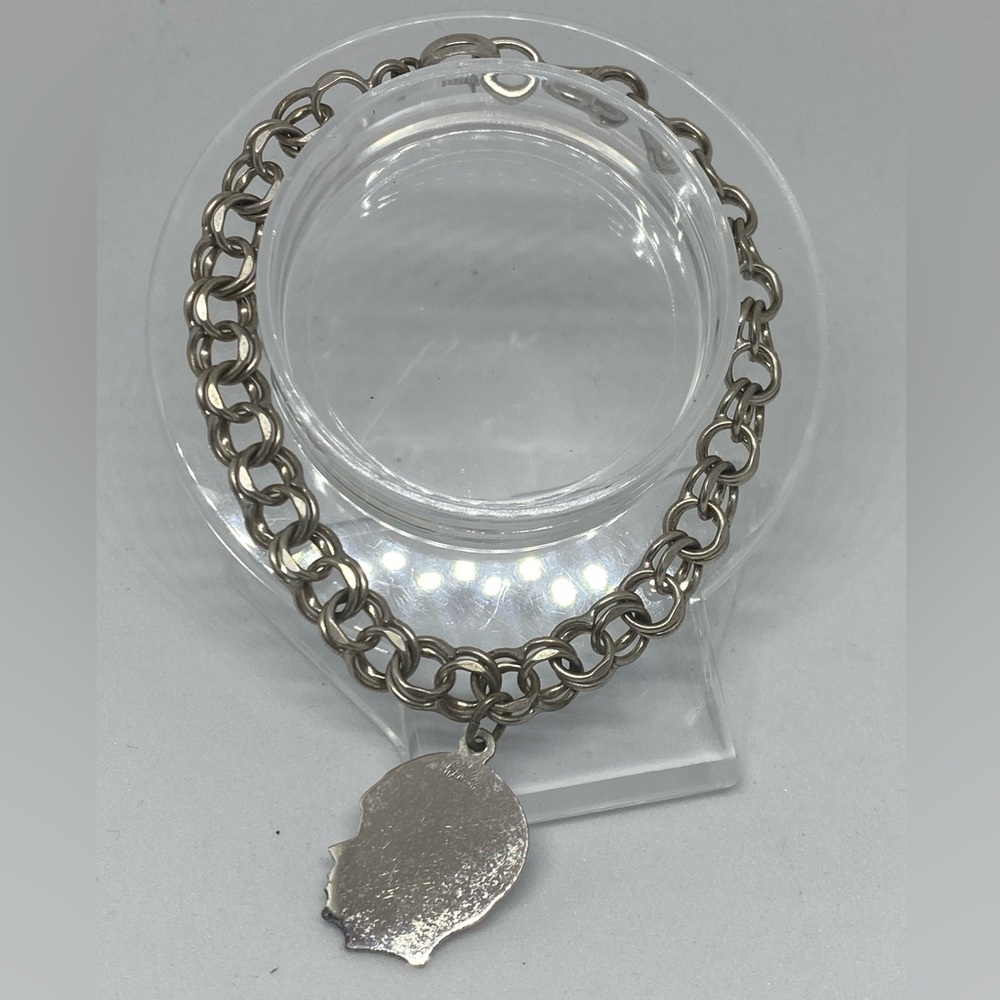 8” Sterling charm bracelet with boy charm (312)